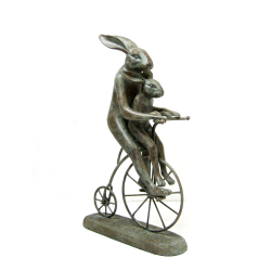 Zając na rowerze Figurka dekoracyjna 39cm